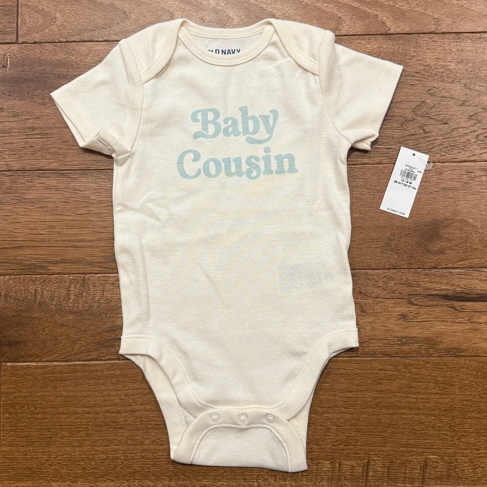 Old Navy Short-Sleeve Baby Bodysuit   - Baby Cousin - Size 12-18 Months